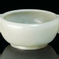 A white jade marriage bowl, Qianlong period (1736-1795)