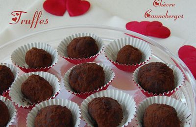 Truffes au chèvre et au sirop de canneberges, sans gluten