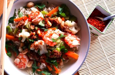 soupe asiatique aux crevettes