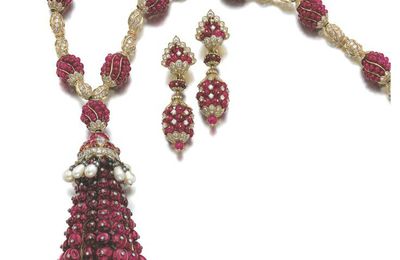 Important gem set and diamond demi-parure