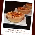 Mini quiches bacon oignon emmental