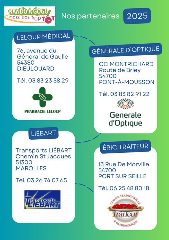 Grand merci à nos sponsors et partenaires qui nous permettent de pouvoir concrétiser nos projets