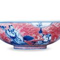 A Copper-Red And Underglaze-Blue ‘Eight Immortals’ Bowl, Qianlong Period, 1736-1795