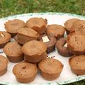 Muffins chocolat noir au coeur chocolat blanc