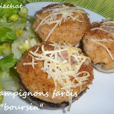 champignons farcis au Boursin