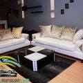 Salon marocain moderne bahae blanc