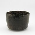 Black Raku ware tea bowl named Minogame (Mossy-tailed tortoise), Edo period, 1605-1637, Japan, Kyoto prefecture, Kyoto