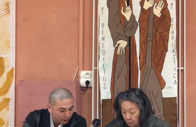 "Le chemin vers l’unité" exposé de Ryô-san, moine zen japonais, lors de la 3e rencontre à St-Benoît, 2019