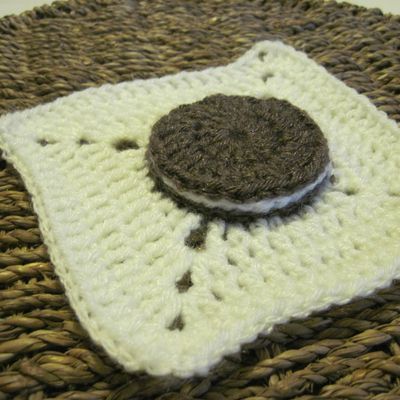 Couverture crochet carrés Oréo