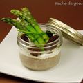 Royale de champignons, petites asperges vertes et morilles