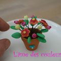 Atelier plante fleurie en porcelaine froide