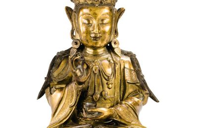Statuette de Guanyin en bronze doré, Dynastie Ming (1368-1644)