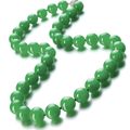 Jadeite Bead and Diamond Necklace