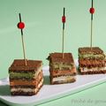 Millefeuilles de Kiri avocat et tomates séchées