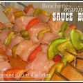 Brochettes de poulet marinées à la sauce BBQ