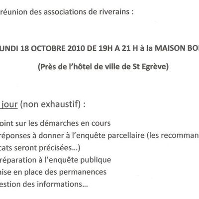 Réunion du 18/10/10