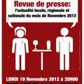 VERVIERS : 19/11  café politique- "REVUE DE PRESSE"
