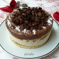 Entremets avec crème mousseline au citron et mousse au chocolat pour Pessah sans farine ni gluten
