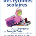 Conférence "les enjeux des rythmes scolaires" Mercredi 24 septembre à 16h - Alès