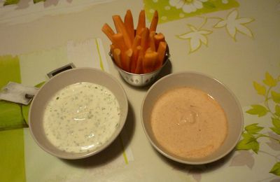 Sauces au fromage blanc pour crudités