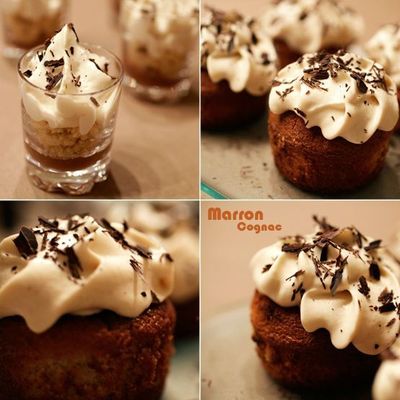 Petits cakes à la crème de marron et au cognac