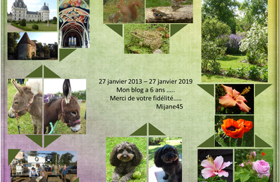 6ème anniversaire de mon blog