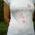 tee-shirt aux tulipes