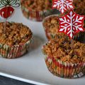 Muffins Poires, Crumble Choco Noisettes