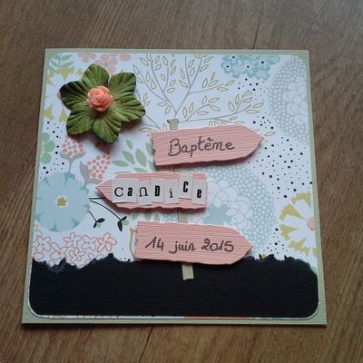 une carte pour un baptême