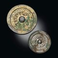 A gilt-bronze circular mirror, Eastern Han dynasty (25-220)