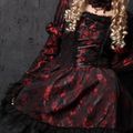 Red Gothic Bridal Wedding Cosplay Prom Dress