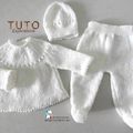 TUTO tricot bb FACILE et PREMA BOUTIQUE bebe modele layette bébé et patron a tricoter Explications brassière, bonnet, chaussons