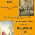 Fête de la Musique 2009 : Requiem de Mozart et concert Gospel