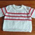 Petit pull à rayures pour Zoé en 2 ans