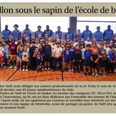 Un ballon sous le sapin de l'école de basket