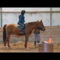 Elise remonte à cheval avec Nathan TANNE - Association Trott'Autrement