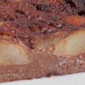 Clafoutis chocolat et poires sauvages. 