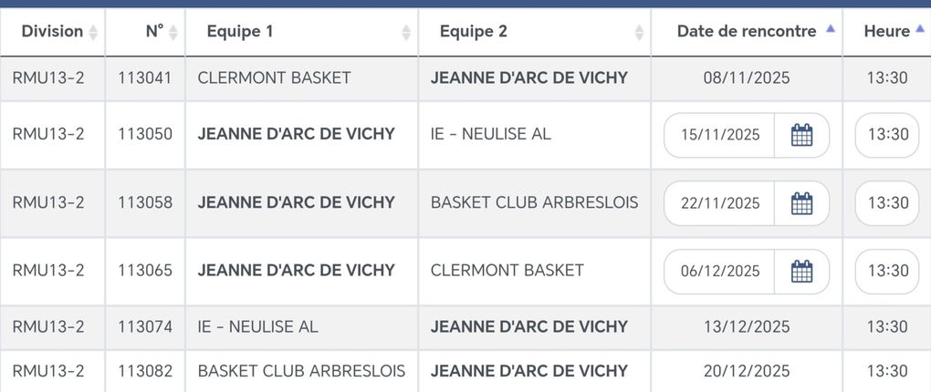 Calendriers AuRA jeunes