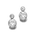 Pair of diamond earrings