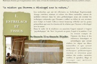 Archéologie expérimentale : Stage Entrelacs et Tissus 2012
