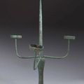 A pieced bronze lamp - Han Dynasty