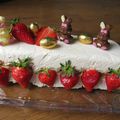 Mousse glacée aux fraises et sirop d'érable