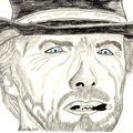 Dessin portrait de star: Clint Eastwood