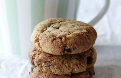 Cookies à la farine de souchet et pépites de chocolat noir (sans gluten, sans huile ni beurre)