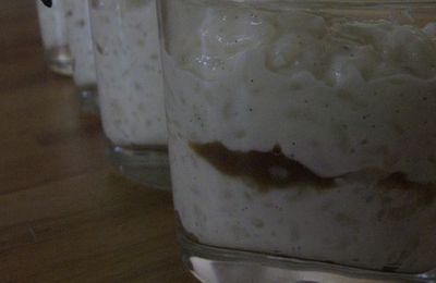 Verrine de riz au lait et salidou