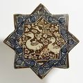 Star-shaped tile, Iran (probably Kashan), early 14th century