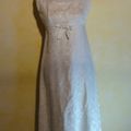 R1321 : Robe jacquard blanc 70's T.36