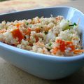 Salade de quinoa au surimi à la vinaigrette de poire