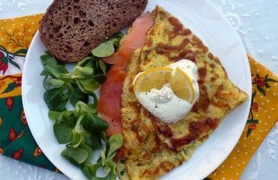 Crêpe-omelette au saumon fumé pour le brunch du dimanche