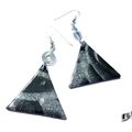 Boucles triangle noir granit !